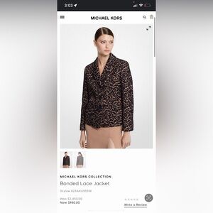 Michael Kors Collection Bonded Lace Jacket